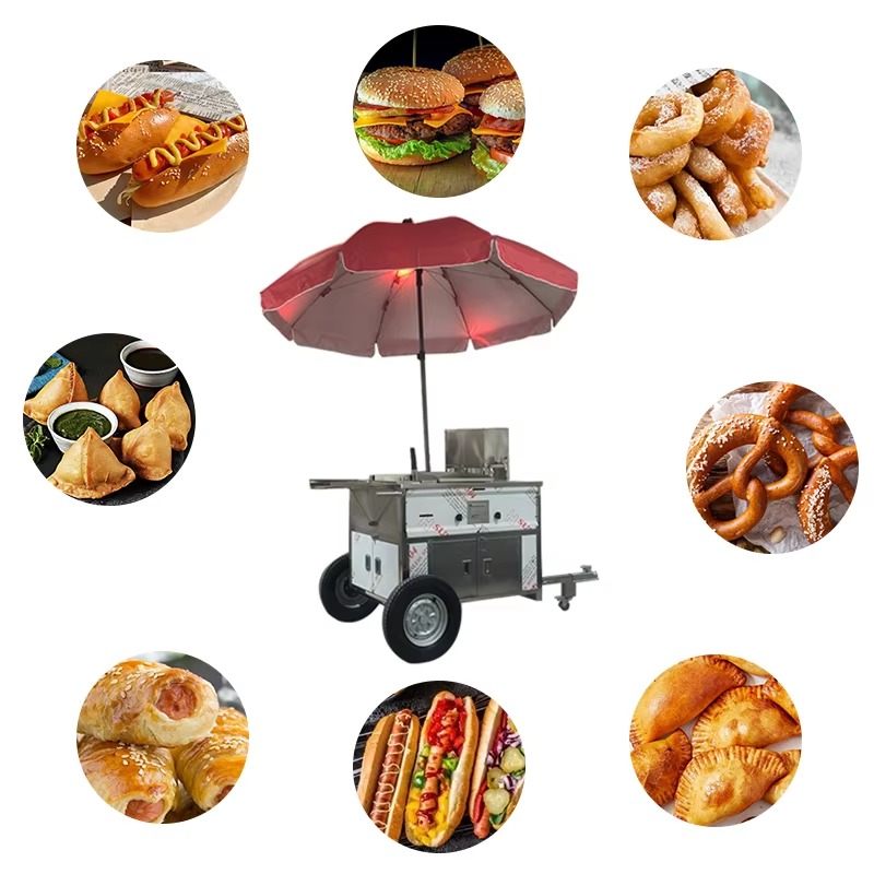 Compact Mobile Snack Food Cart - đánh giá và giá Hot Dog Vending Cart