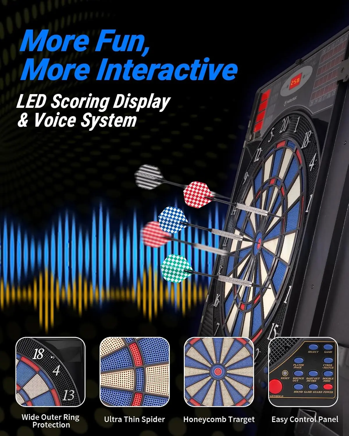 Electronic Dart Board Cabinet  - đánh giá và giá Electronic Dartboard Cabinet