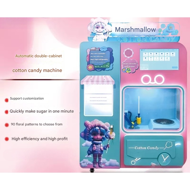 FOB Automatic Cotton Candy Ven - đánh giá và giá Vending Machine Qr Code