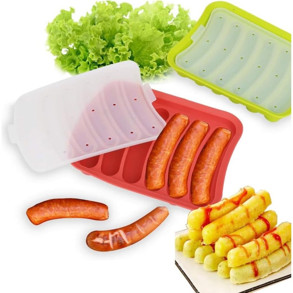 1Pcs Silicone Sausage Mold 6-c - đánh giá và giá Hot Dog Vending Cart