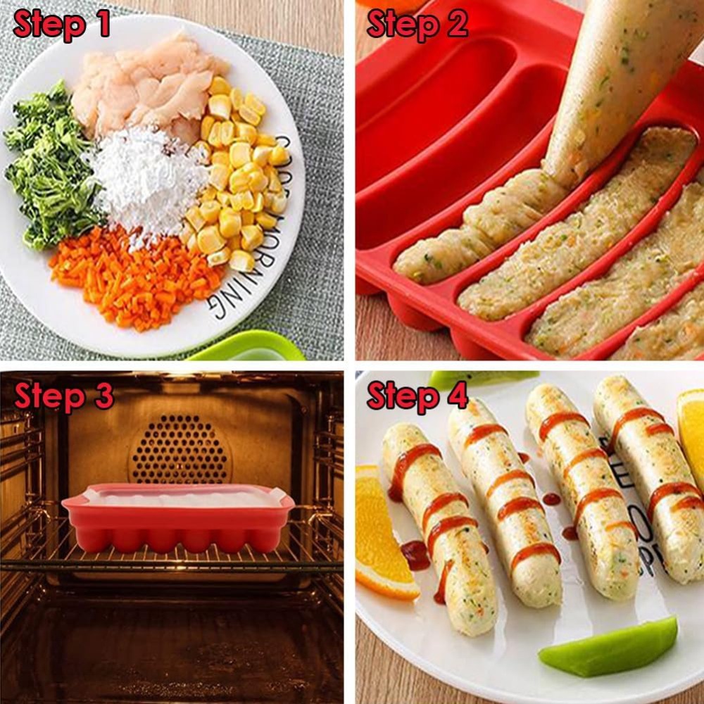 1Pcs Silicone Sausage Mold 6-c - đánh giá và giá Hot Dog Vending Cart