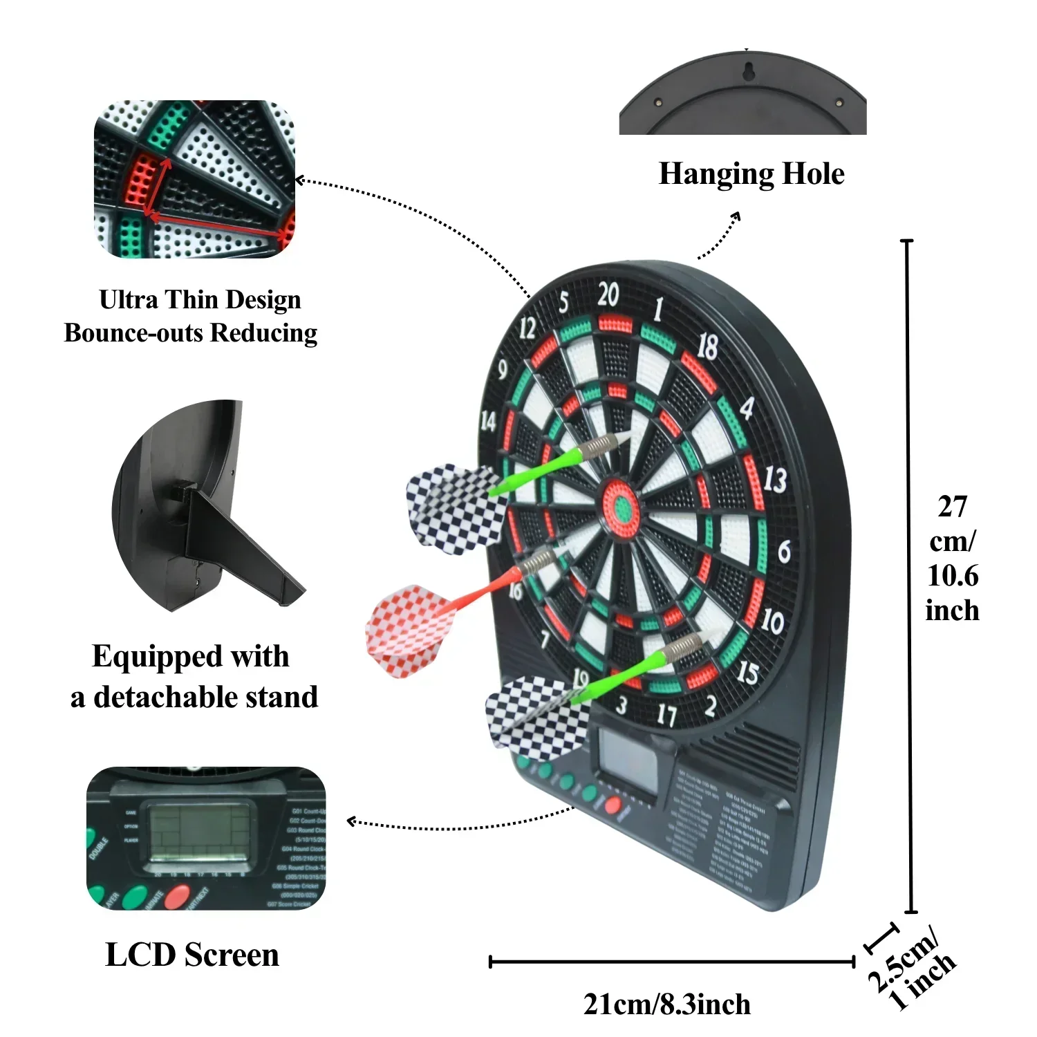 Portable Electronic Dartboard  - đánh giá và giá Electronic Dartboard Cabinet